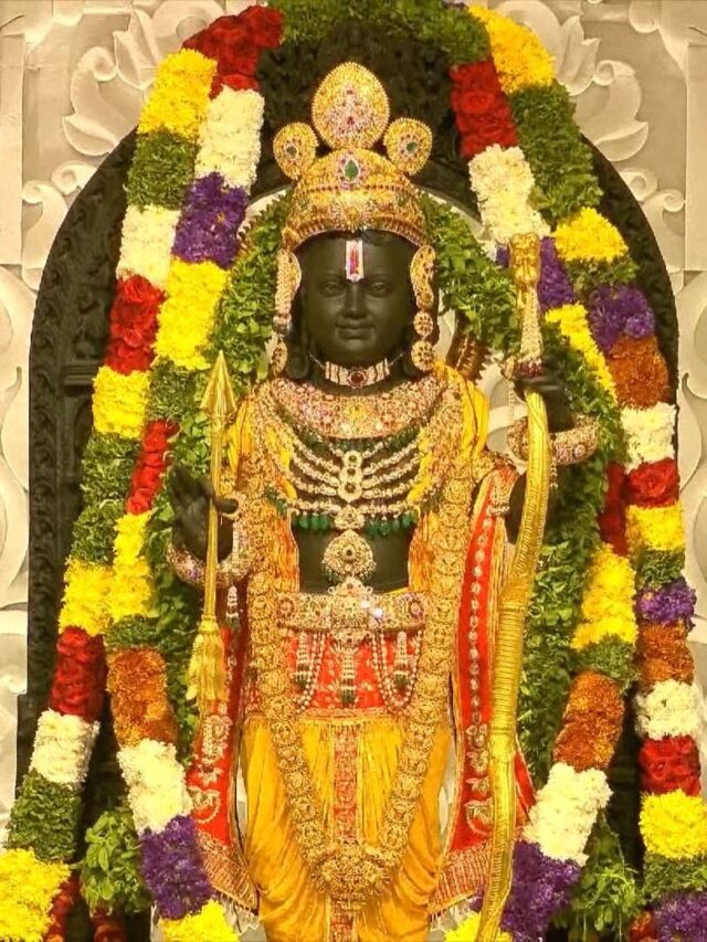 Pran Pratishtha Ceremony of Ram Lalla idol at Ayodhya Mandir.